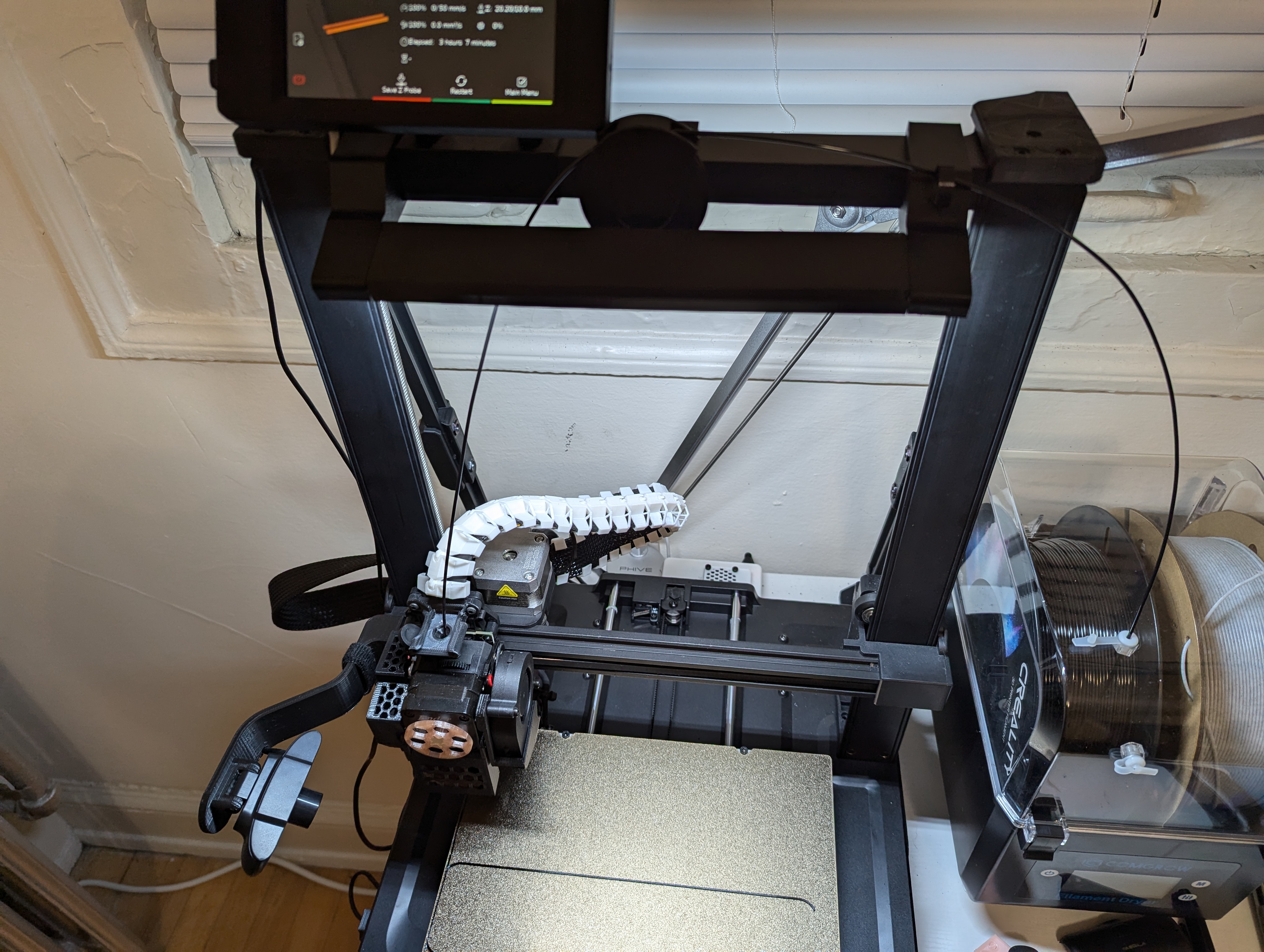 Ender 3 V3 SE LED Light strip clip with filament guide 3D model thumbnail