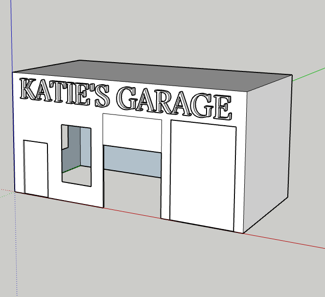 KATIE'S GARAGE N SCALE MODEL BUILDING
