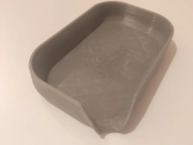 Simple soap tray with logo