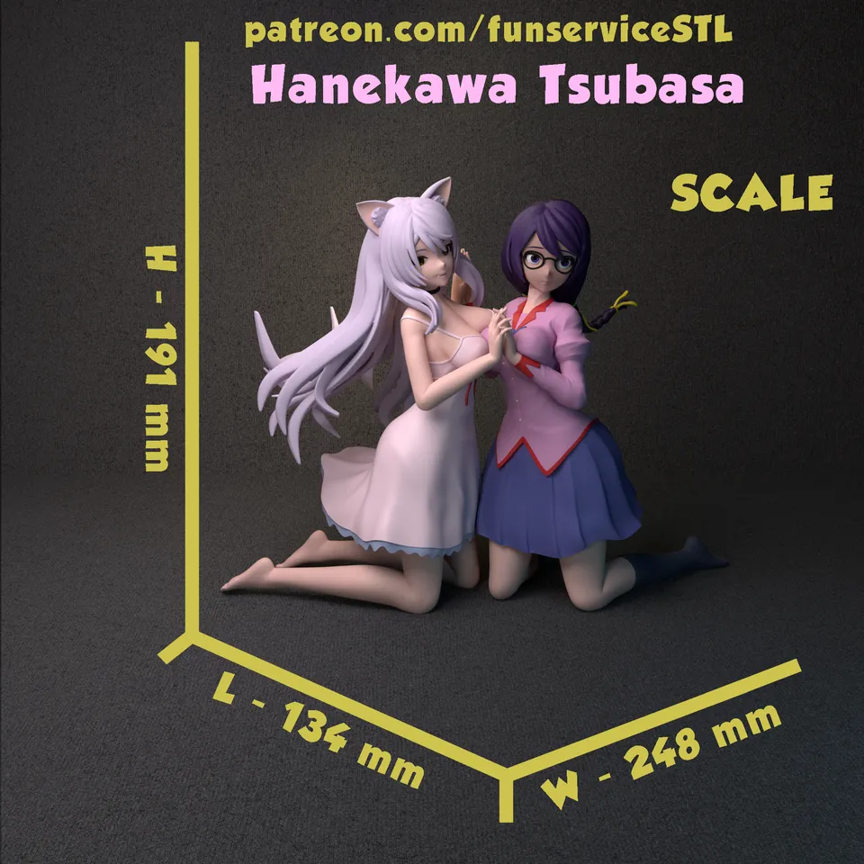 Tsubasa Hanekawa from Monogatari anime by FunserviceStl | Download free ...
