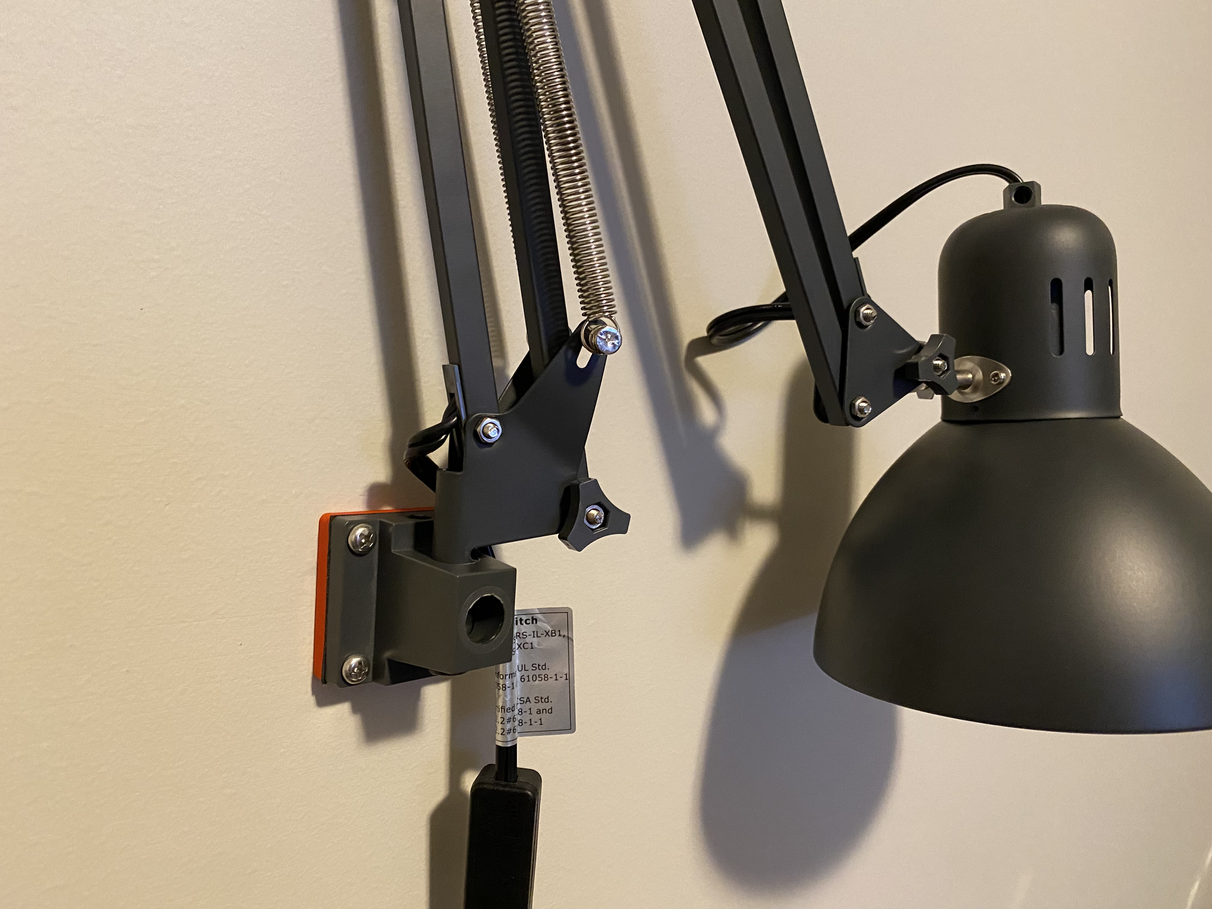 Ikea Tertial Lamp Wall Mount Adapter