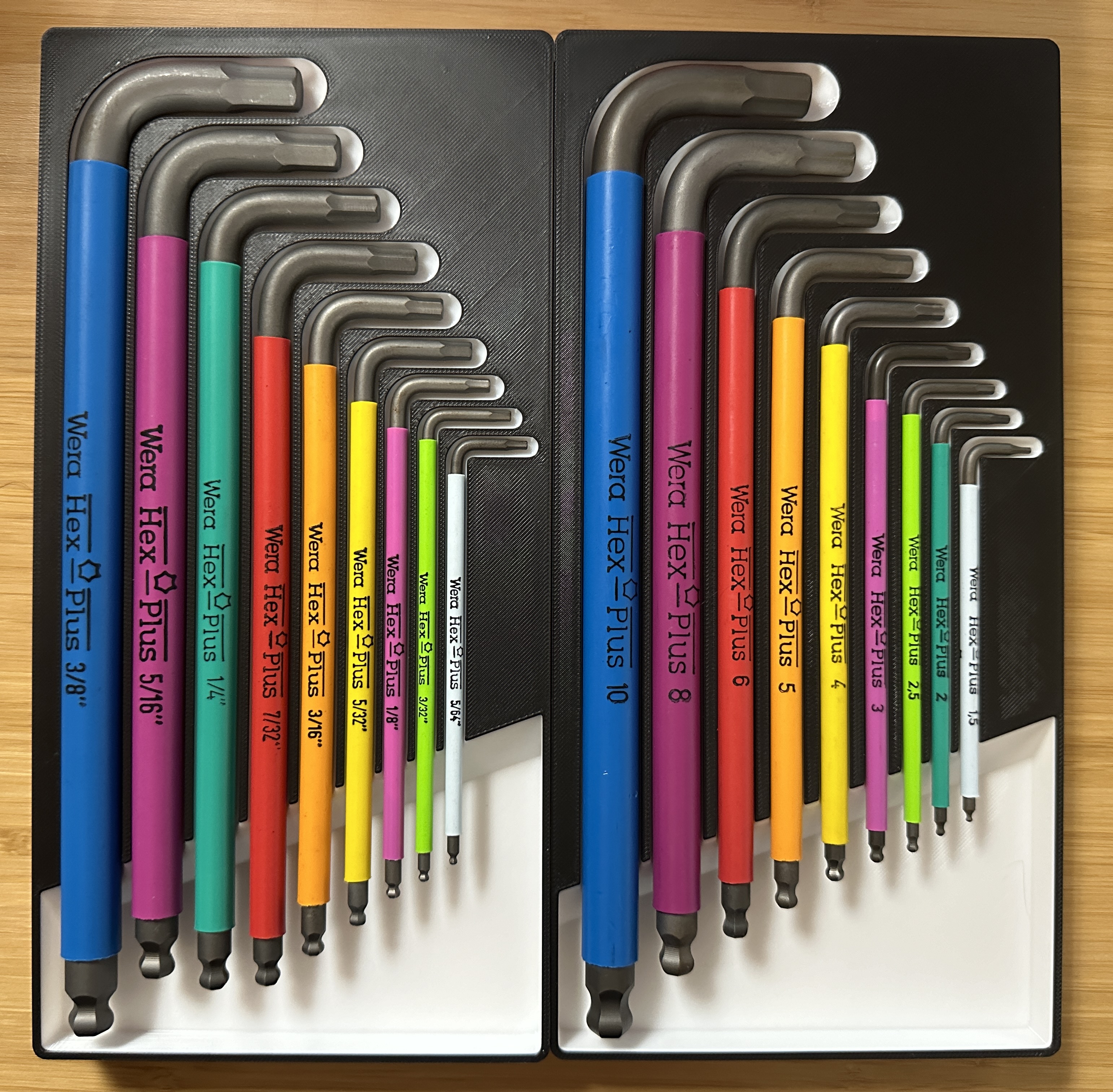 Gridfinity Wera Hex Plus L-key Trays (Metric & Imperial)