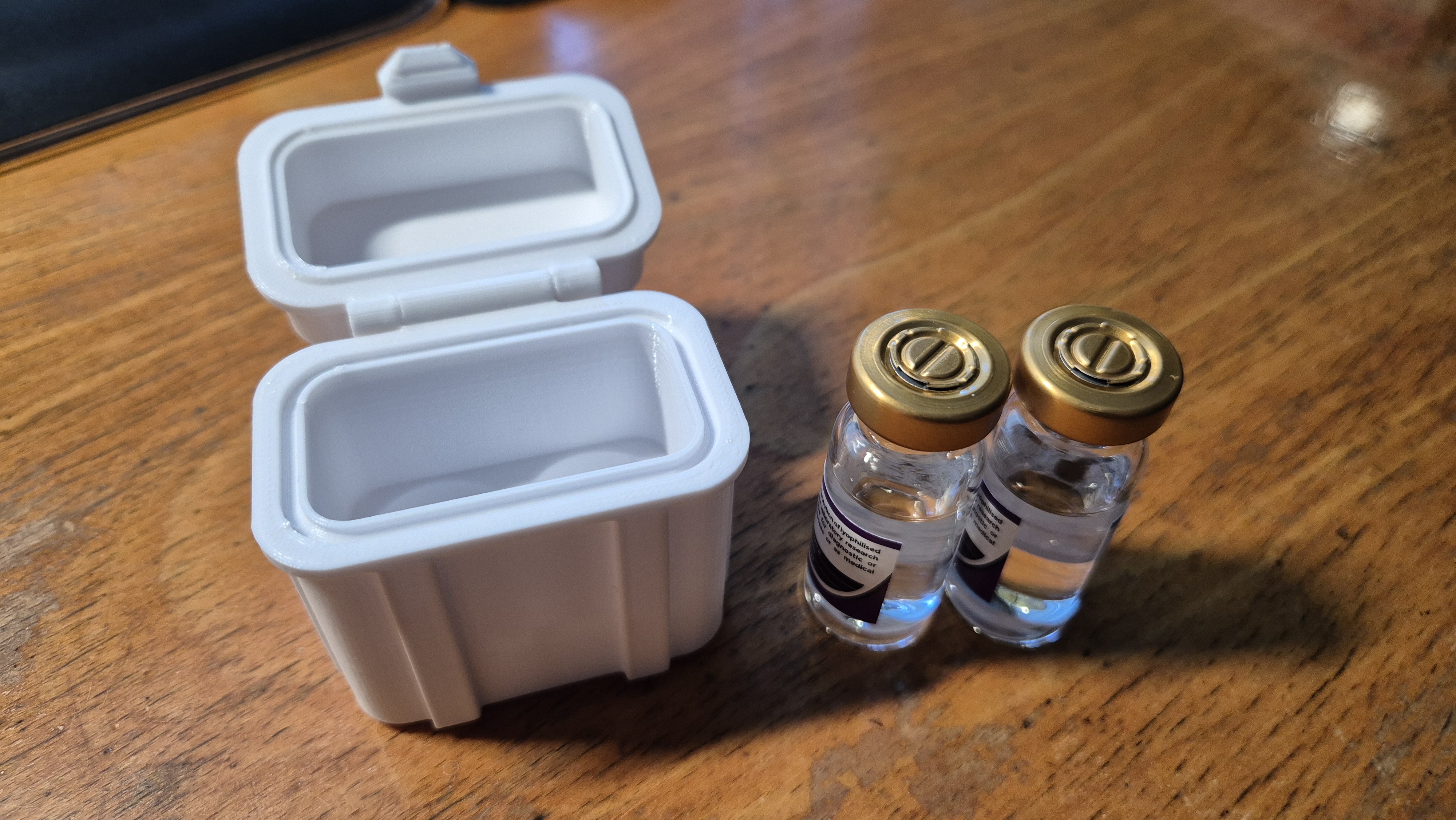 Remix of box for 2 bigger vials of bacteriostatic water