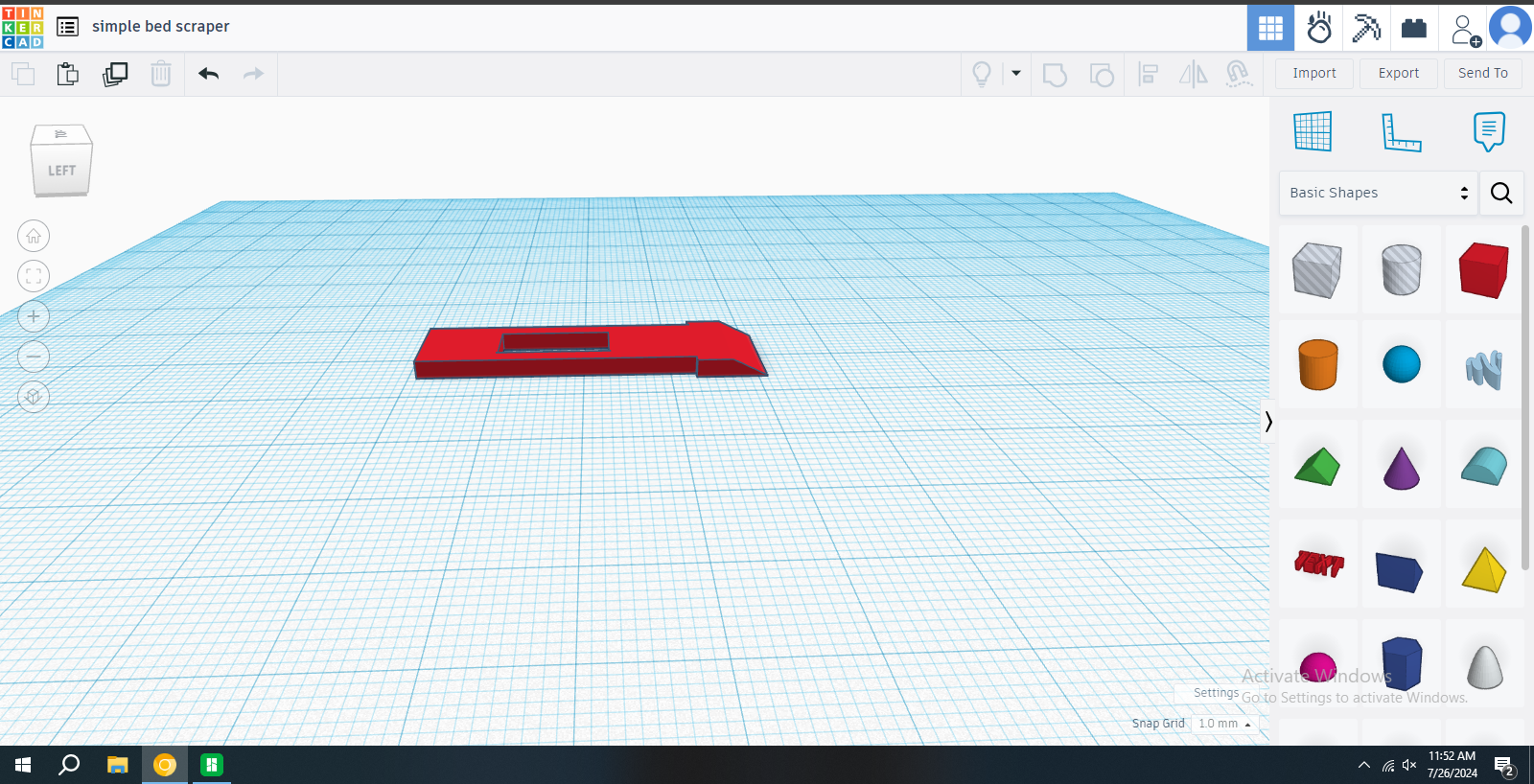 simple bed scraper