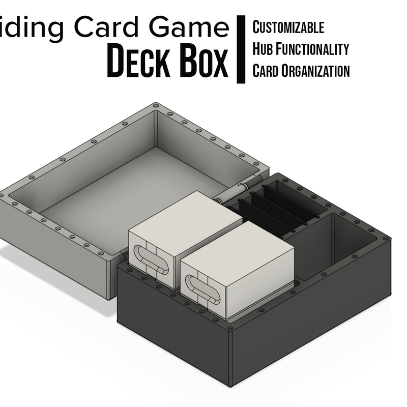 Card Box Deck Box Hub fuction for TCG by W3DCustom | Download free STL ...