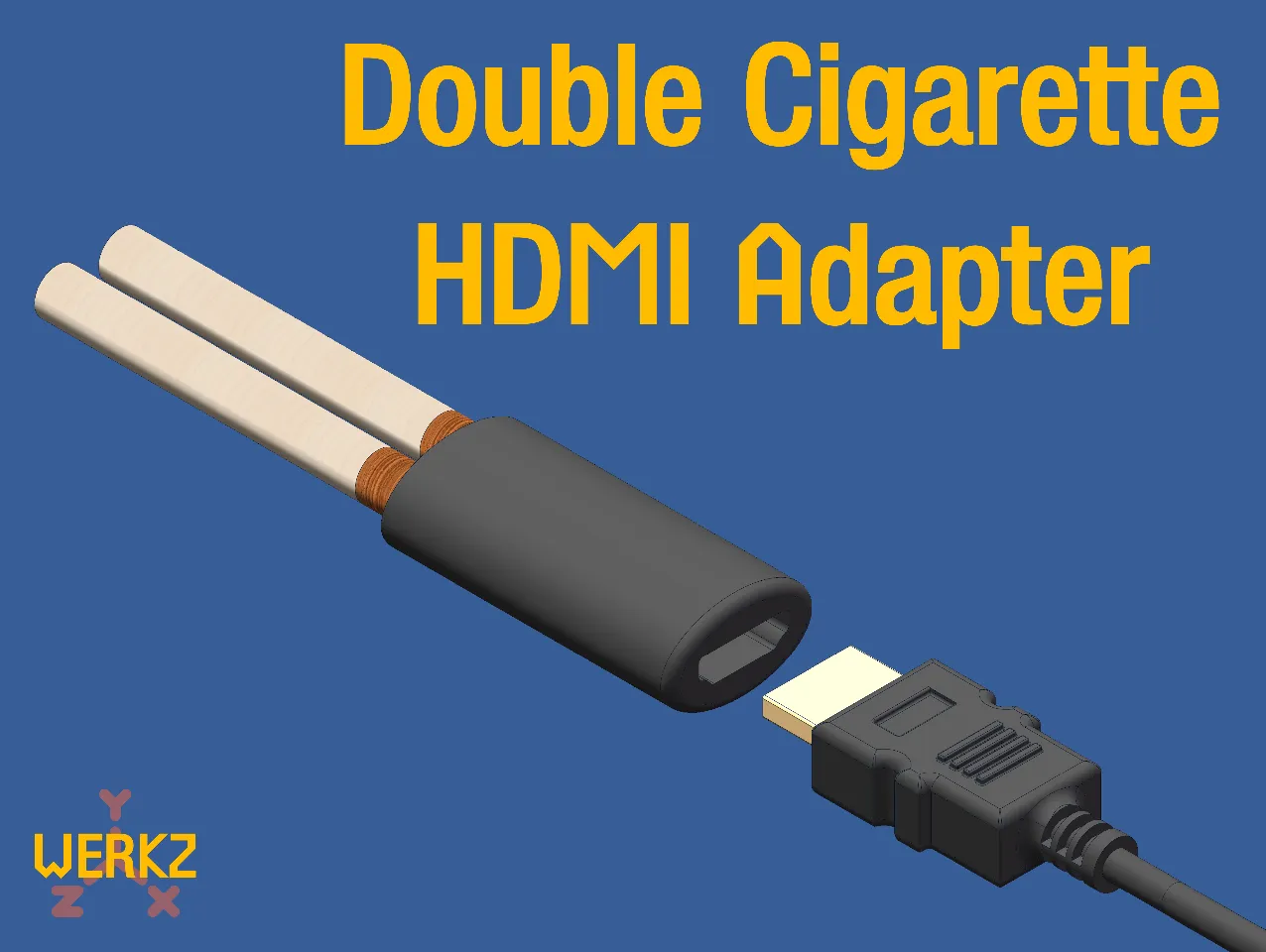 20 cigarettes adapter Double Cigarette HDMI Adapter by XYZWERKZ | Download free STL model