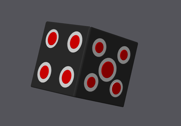 A flower pot in the shape of a dice