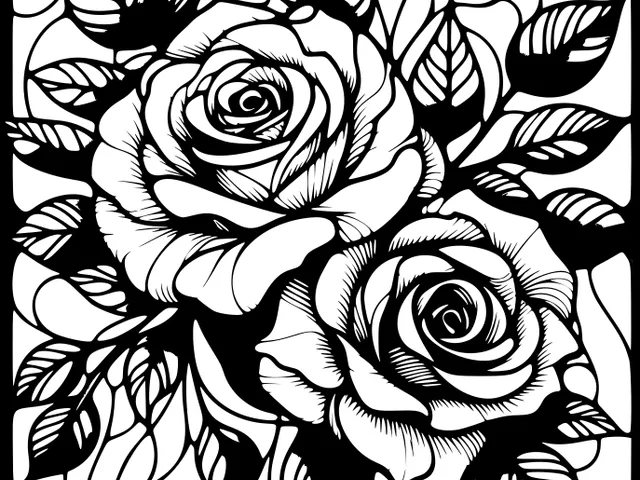 Wall art: Rose 7 (four colours)