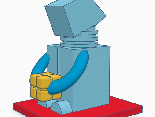 Robot haciendo un cubo de Rubik