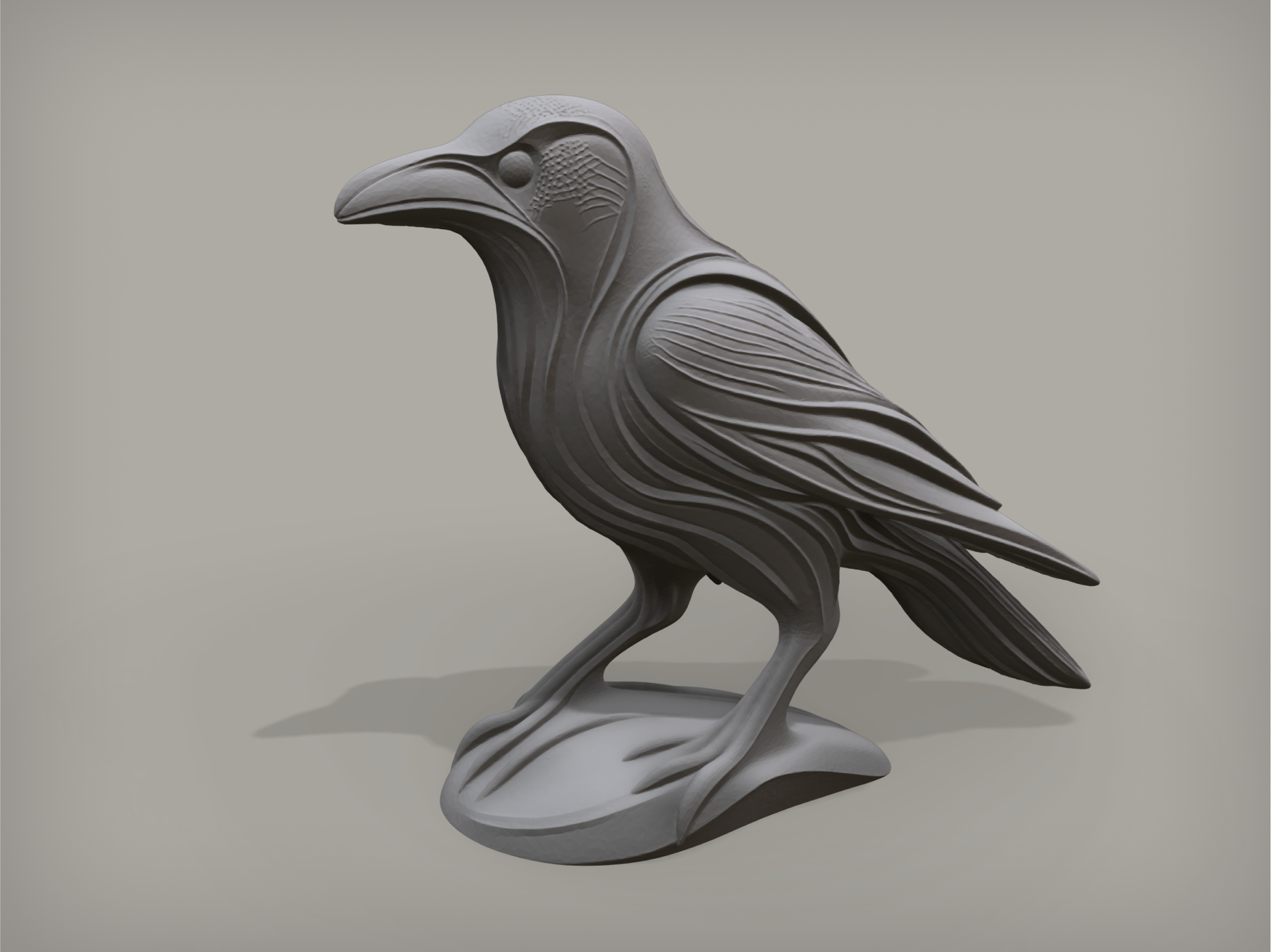 Crow Statue