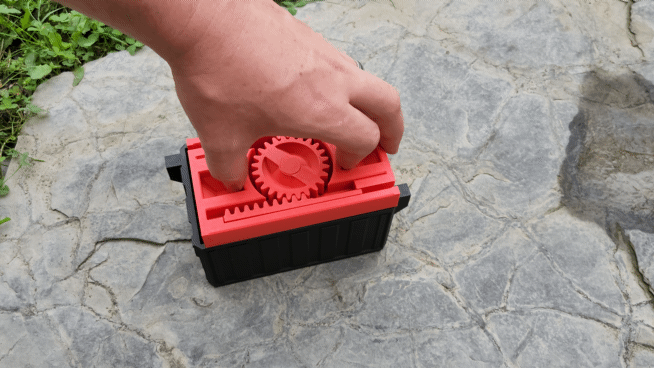 Print in place Rack and Pinion Lid (Box file available on Patreon)