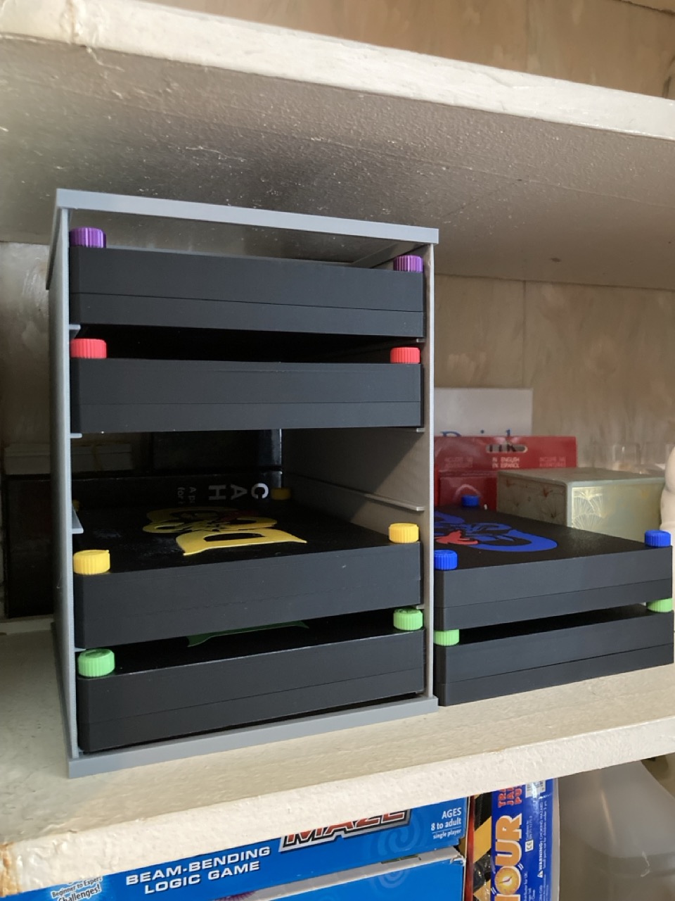 Shelving storage for DnD Dice box/Tracker