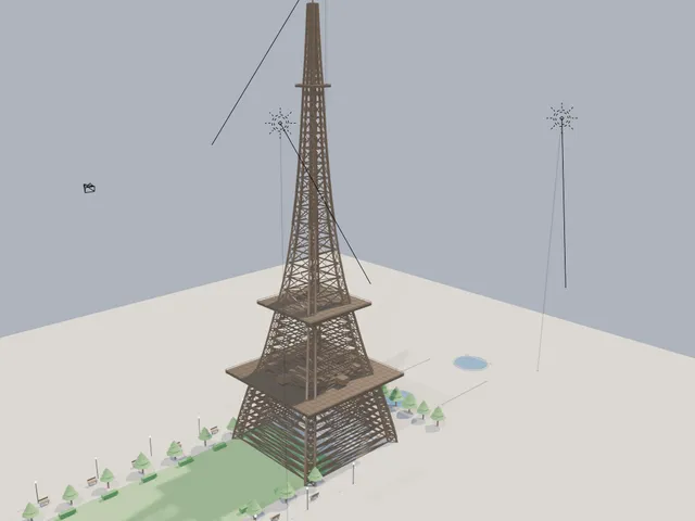 Eiffel Tower with surroundings