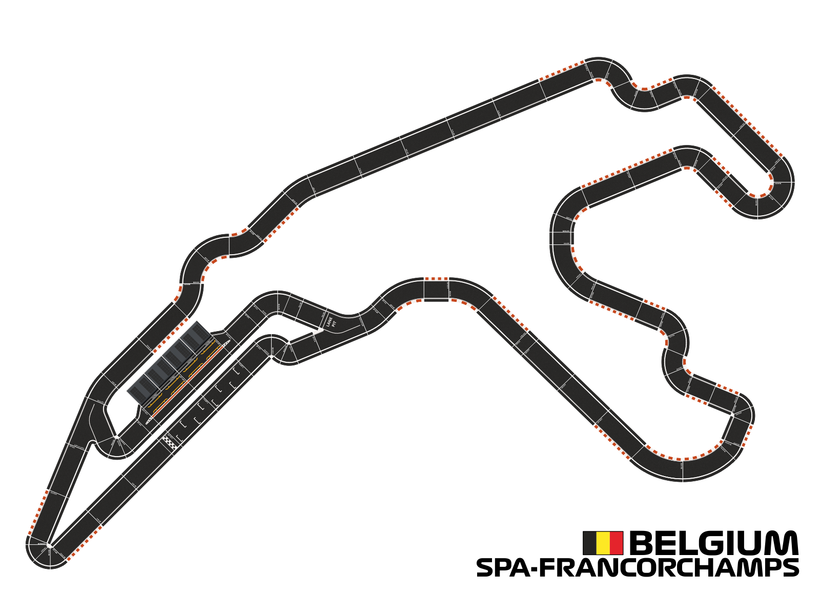 Racing Circuits - building kit - Belgium Spa-Francorchamps Grand Prix ...