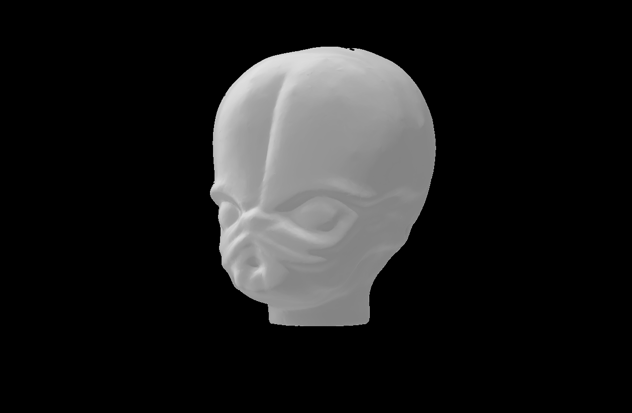 Lego Compatible (16471.dat) Minifig Head Modified SW Bith with Eyes and Mouth Pattern