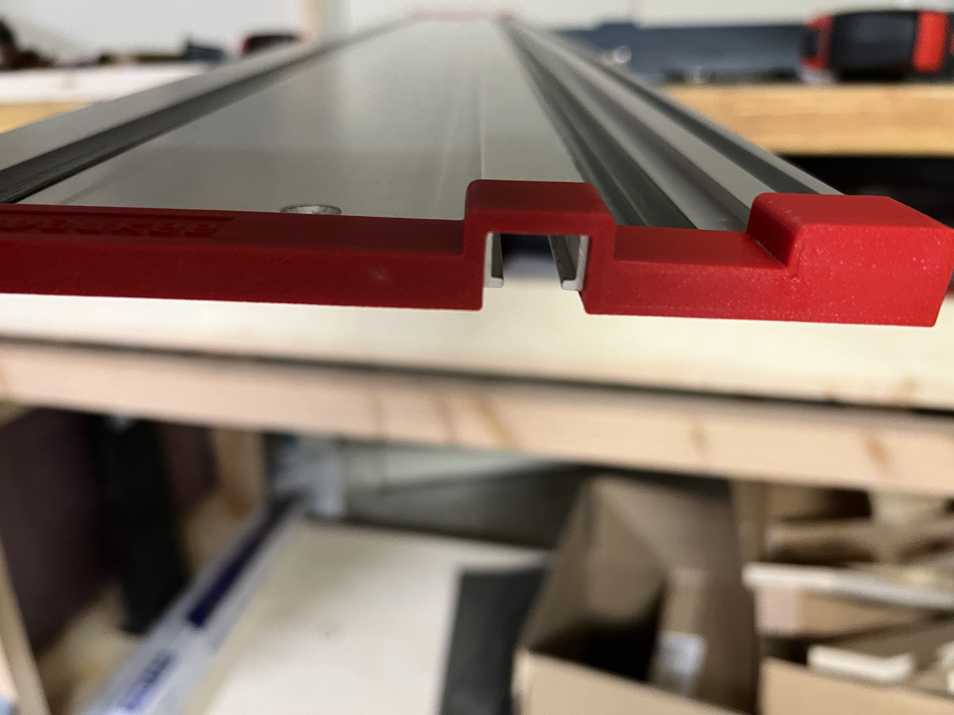 Milwaukee Track Saw Guide End (with clamp opening)