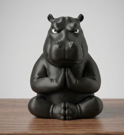 Moody Meditating Hippo