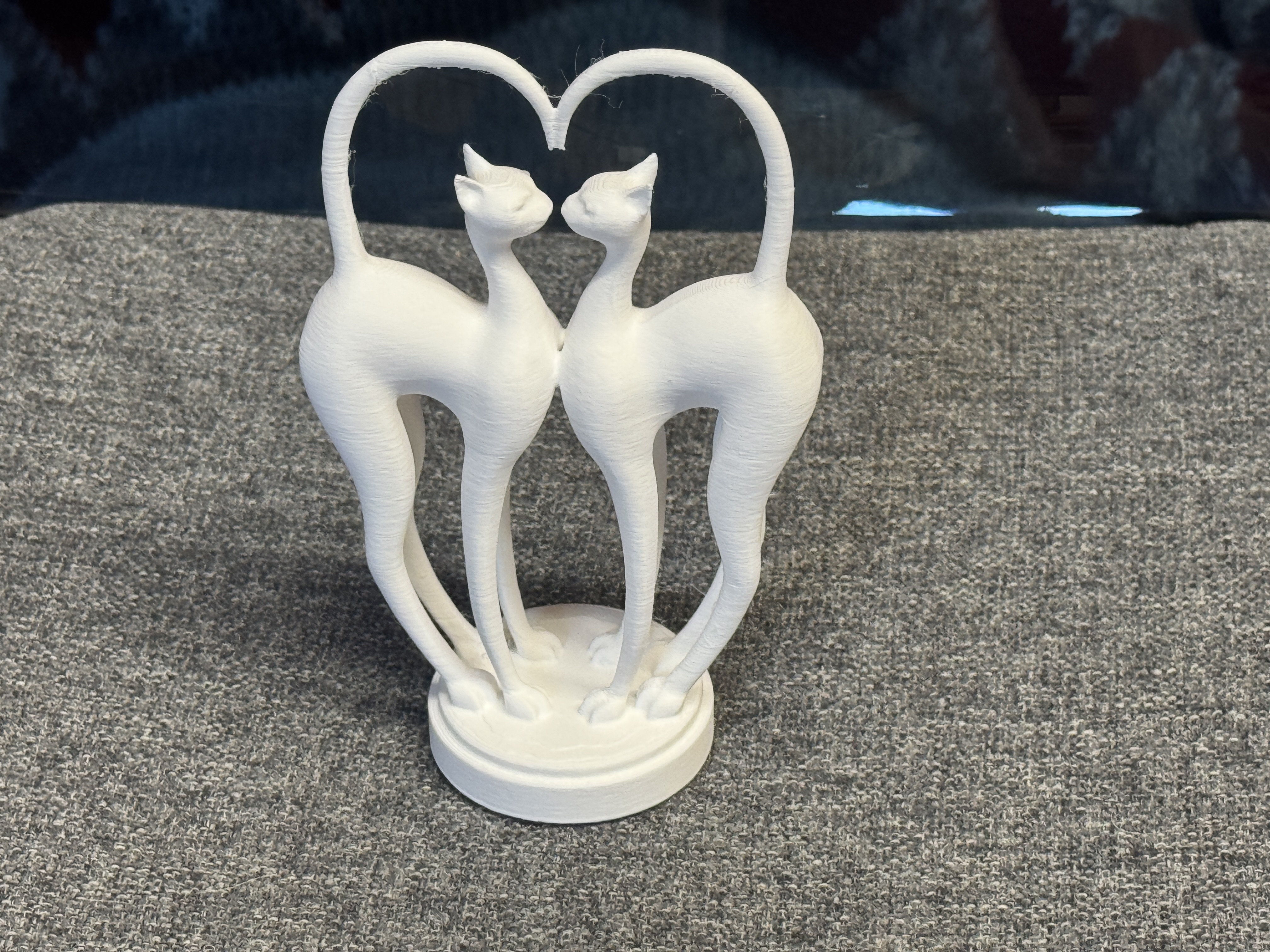 Classic Sculpture of Cats Couple