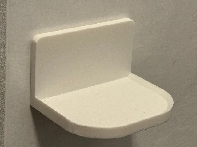 Mini shelf (bathroom, kitchen) for adhesive tape (e.g. Tesa Powerstrips)