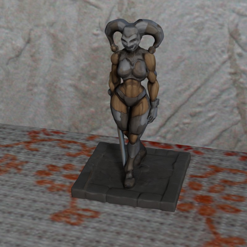 DND NPC Jester Golem No Support EASYtopaint
