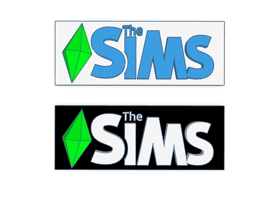 Miniatura 3 do modelo 3D The Sims Logo