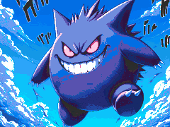 Pokemon Gengar Lithophane Color