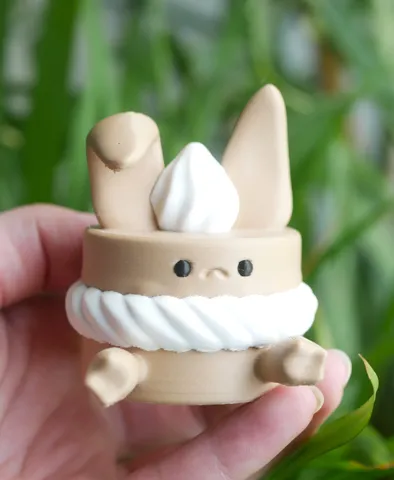 Cute Simple Cake Rabbit with Cream | Cream Bunny Cake