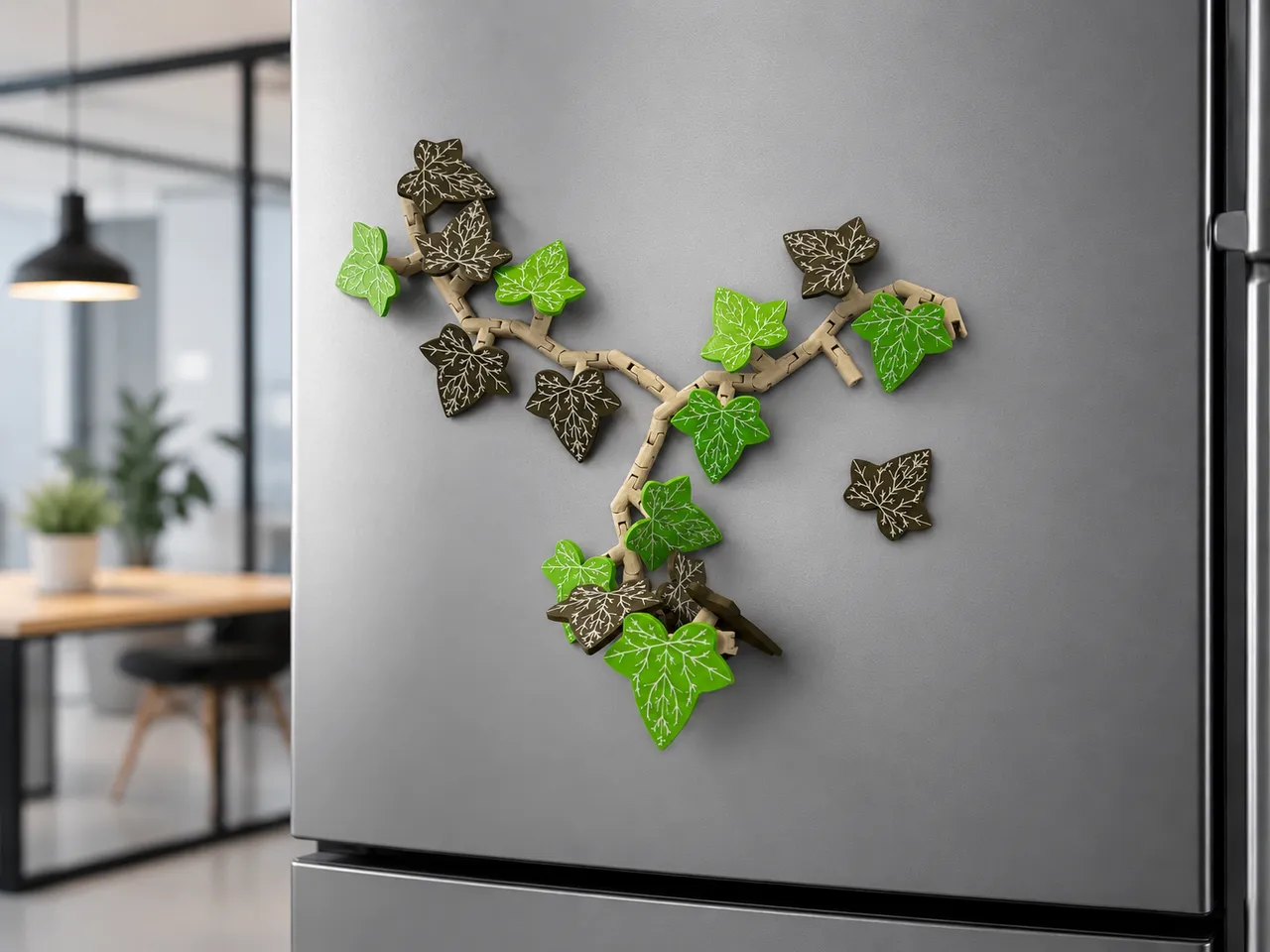 Magnet Ivy  Kletter Efeu-Khlschrankmagnet mit beweglichen Ranken  (Print-in-Place) by d0mse | Download free STL model | Printables.com