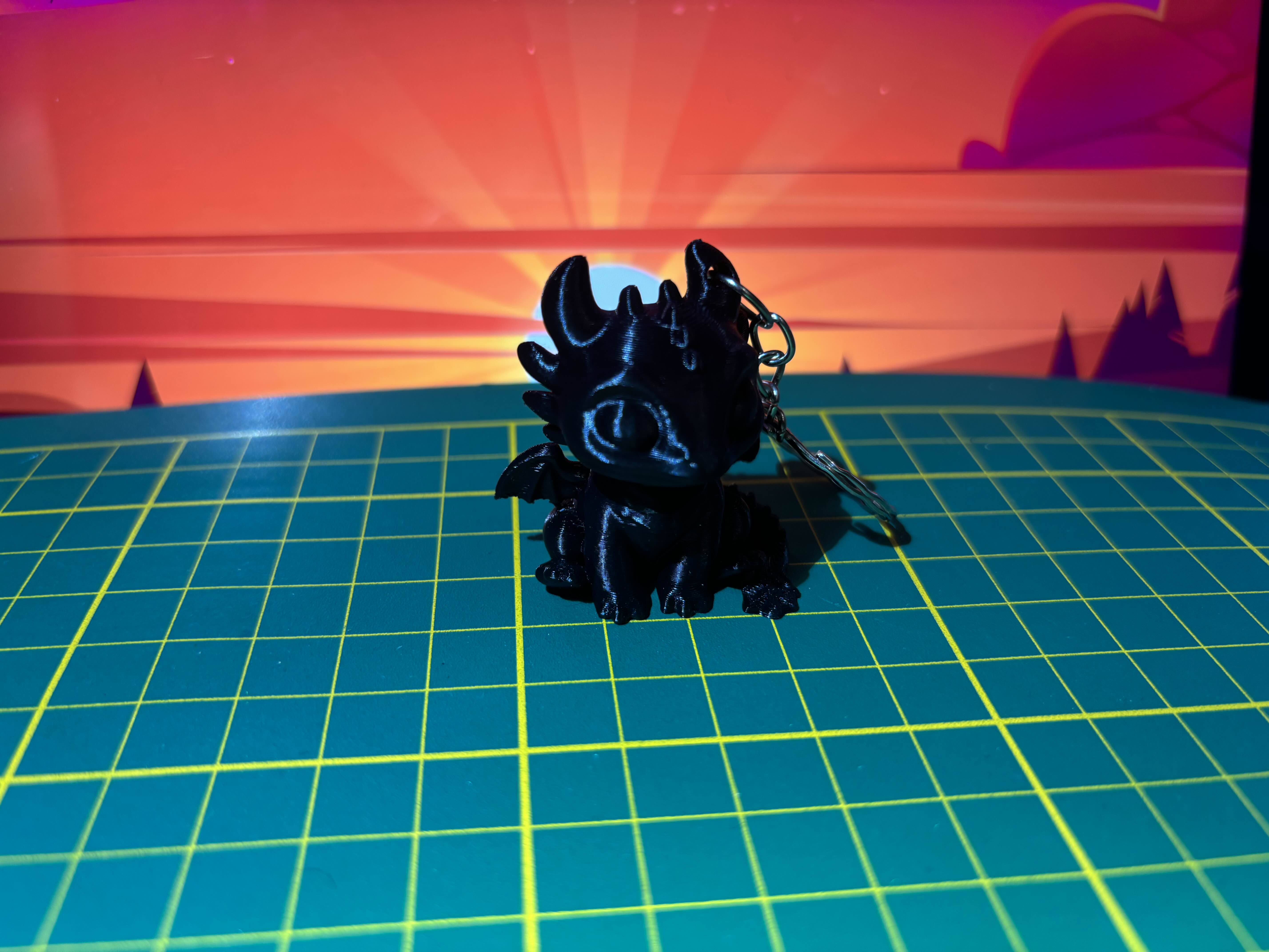 Miniatura 4 do modelo 3D Cute Toothless Keychain