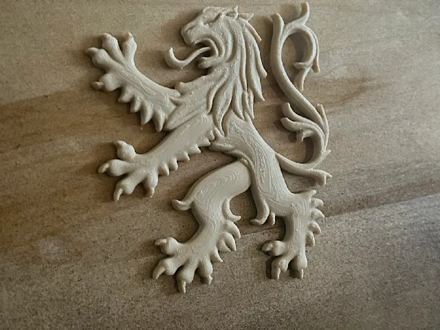 relief lion czech symbol model