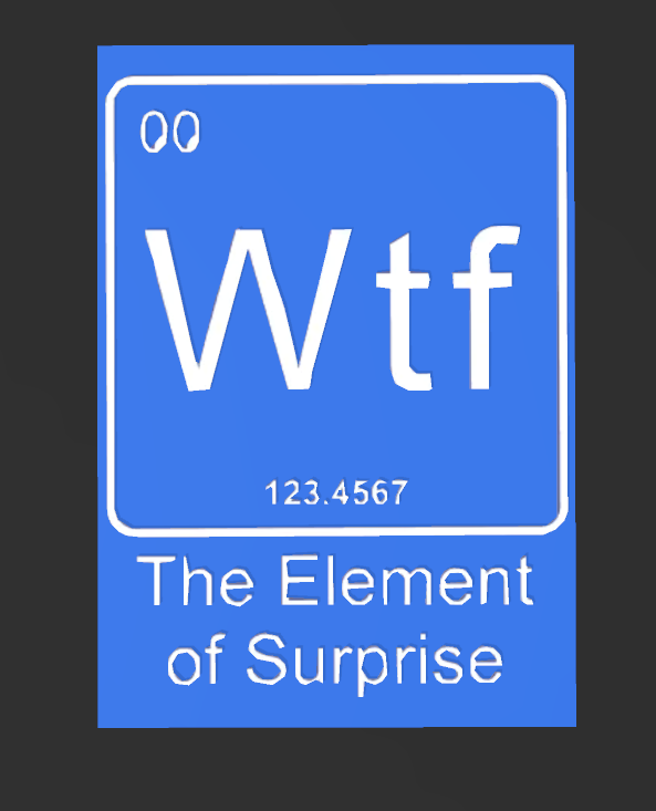 Wtf-The Element of Surprise - one color printer by adir moshe ...