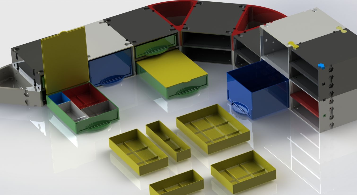 Sytemes Modulaire de Blocs de Tiroirs / Modular System of Drawer Blocks