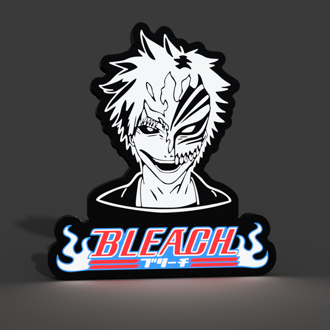 Ichigo Fractured Hollow Mask Bleach Lightbox LED Lamp
