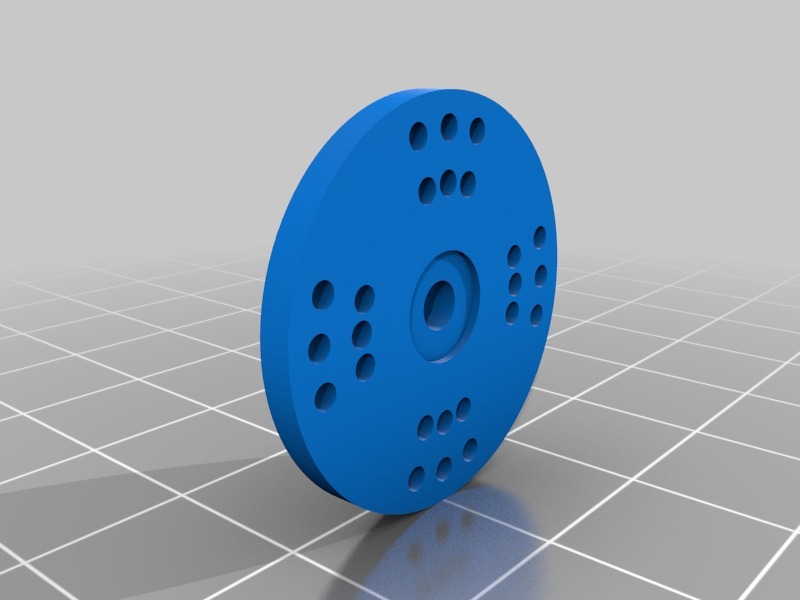 Servo arm horn round by Sponge Download free STL model