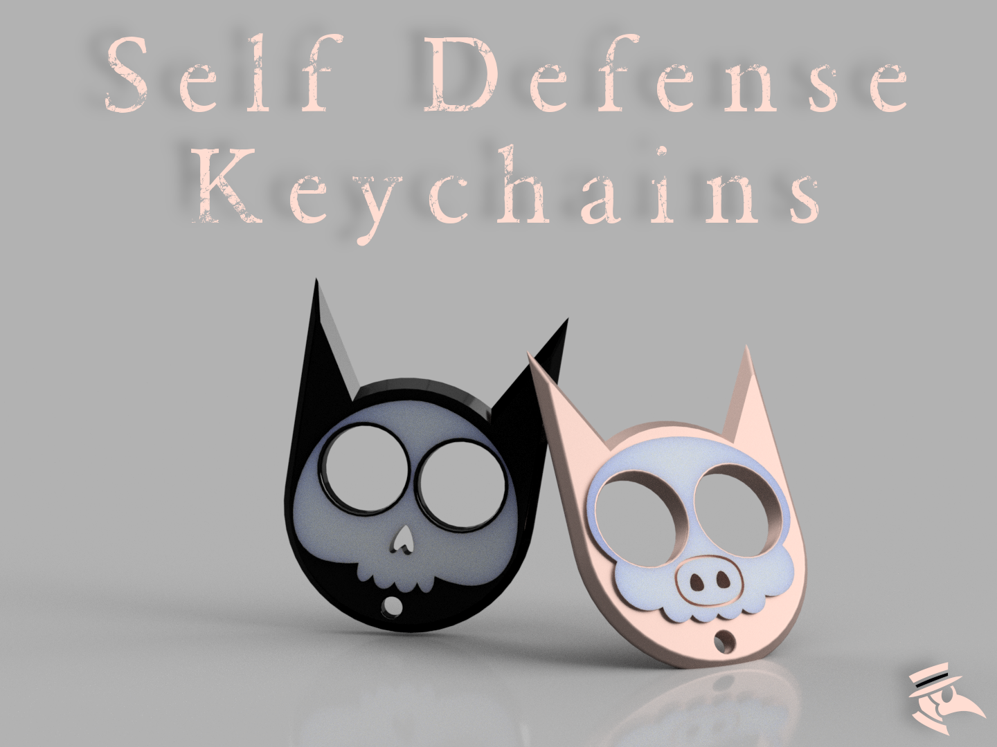 Self Defense Keychain | Death Kitty & Death Piggy