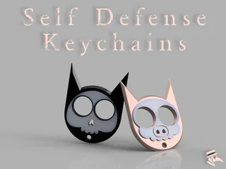 Self Defense Keychain | Death Kitty & Death Piggy
