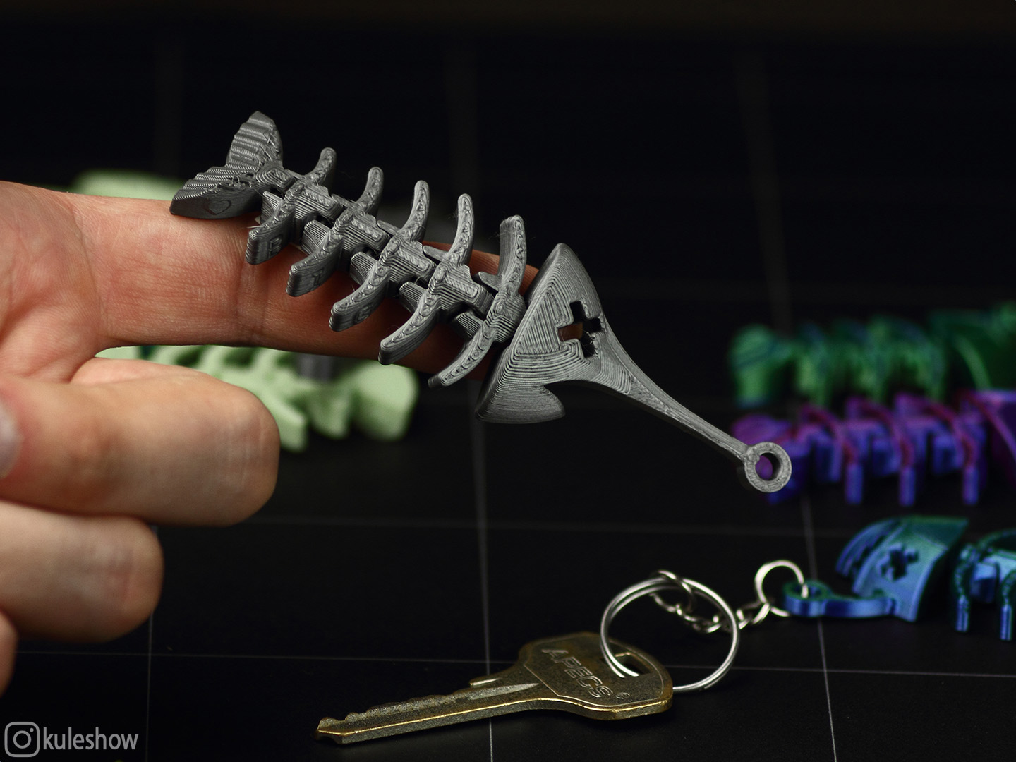 Miniatura 2 do modelo 3D Flexi Swordfish Bone Keychain