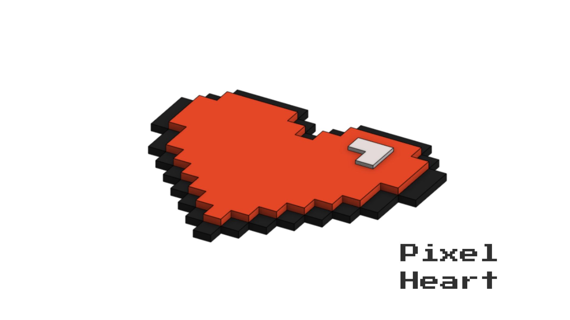Pixel Heart 3D model