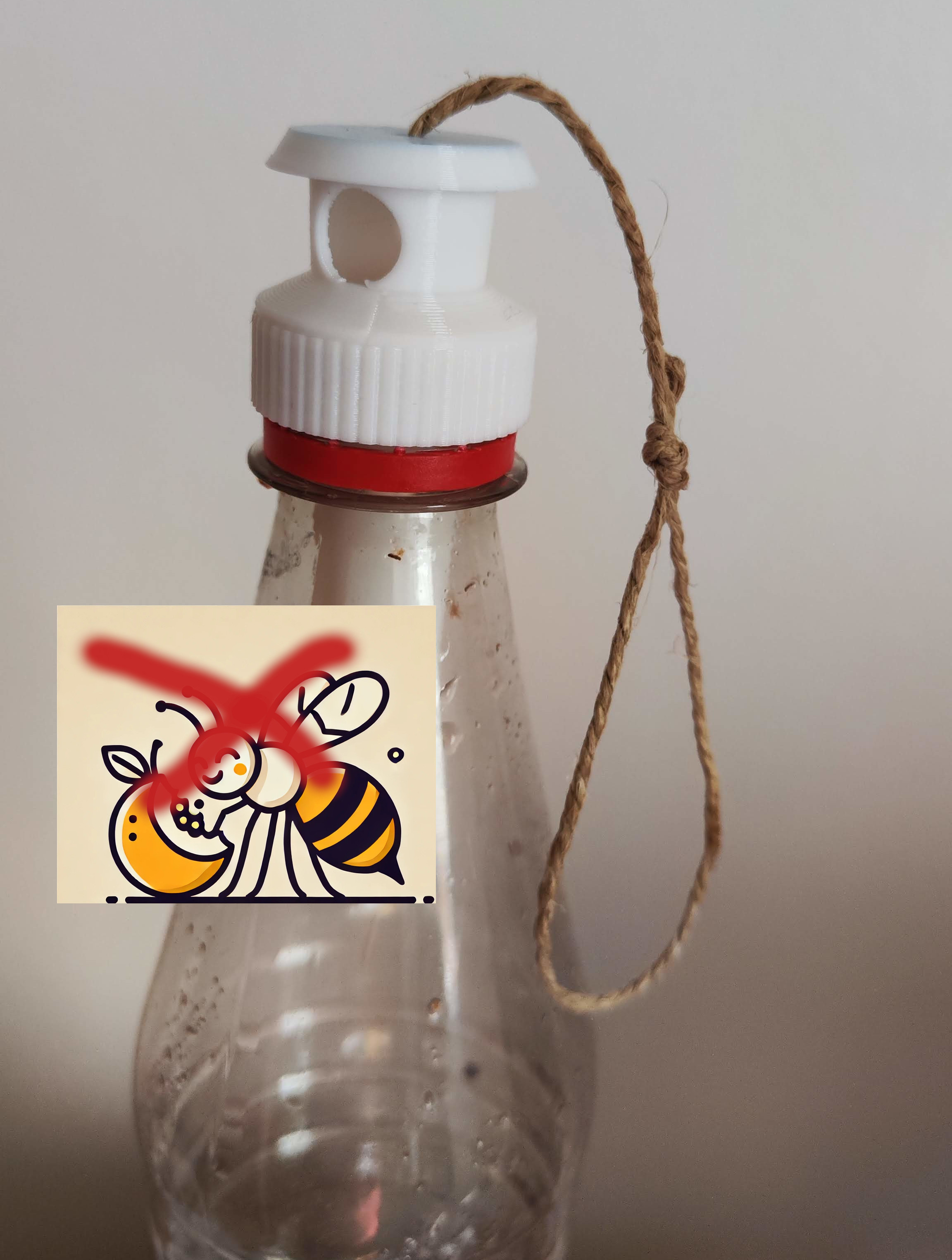 Wasp trap - a trap cap for wasps and hornets on a PET bottle by ...