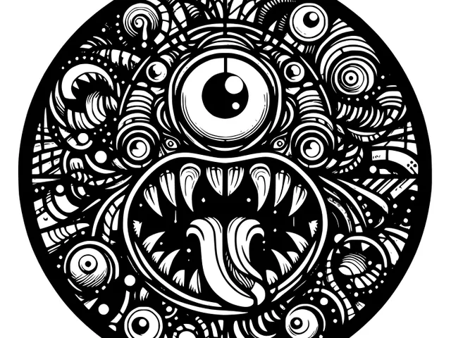 Wall art, coaster: Monster 9 (three colours)