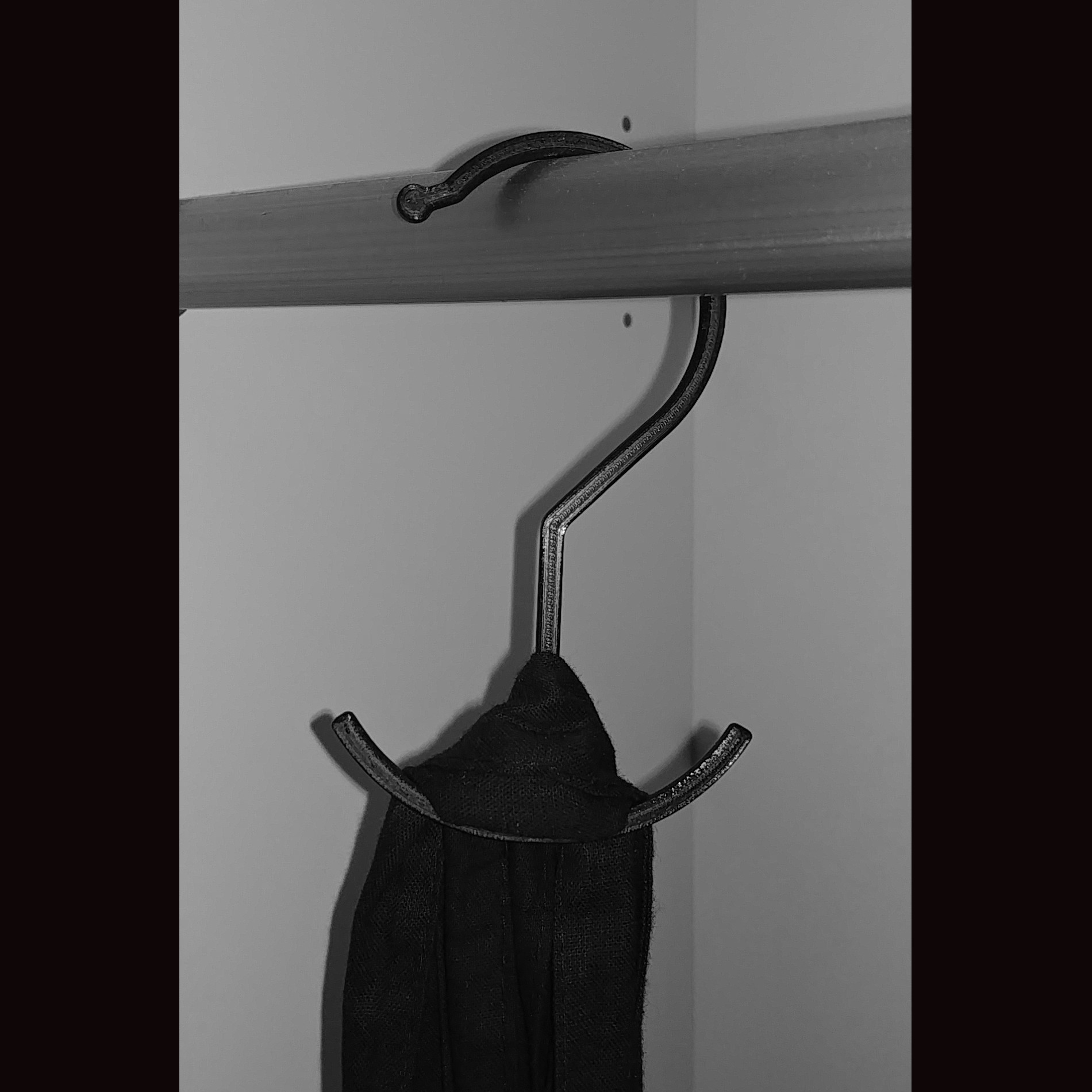 Small hook for clothes rail