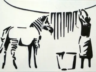 banksy Zebra getting washed by planetar | Download free STL model