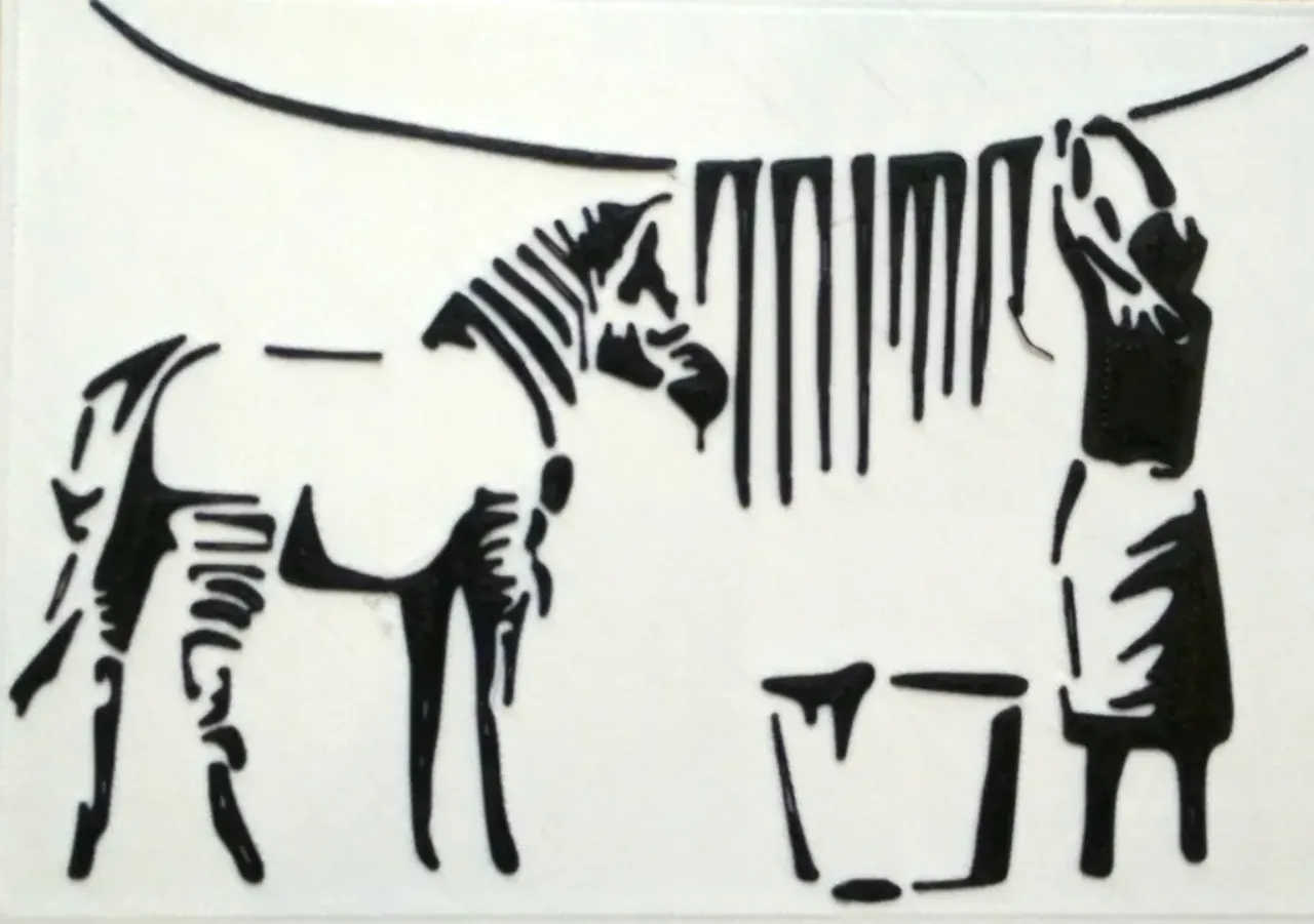 banksy Zebra getting washed by planetar | Download free STL model
