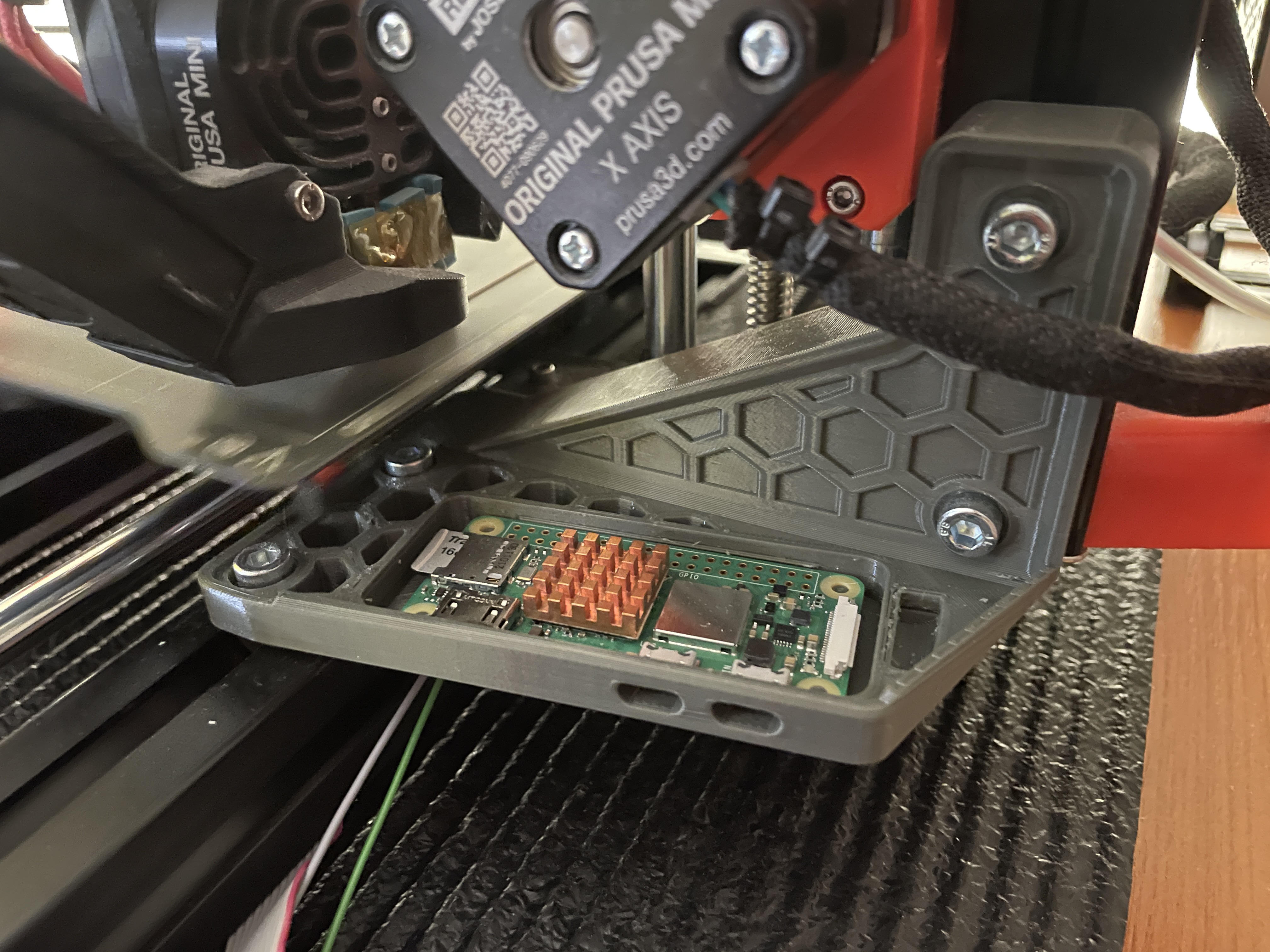Prusa mini Z-axis Brace Raspberry pi zero 2W case 3D model thumbnail