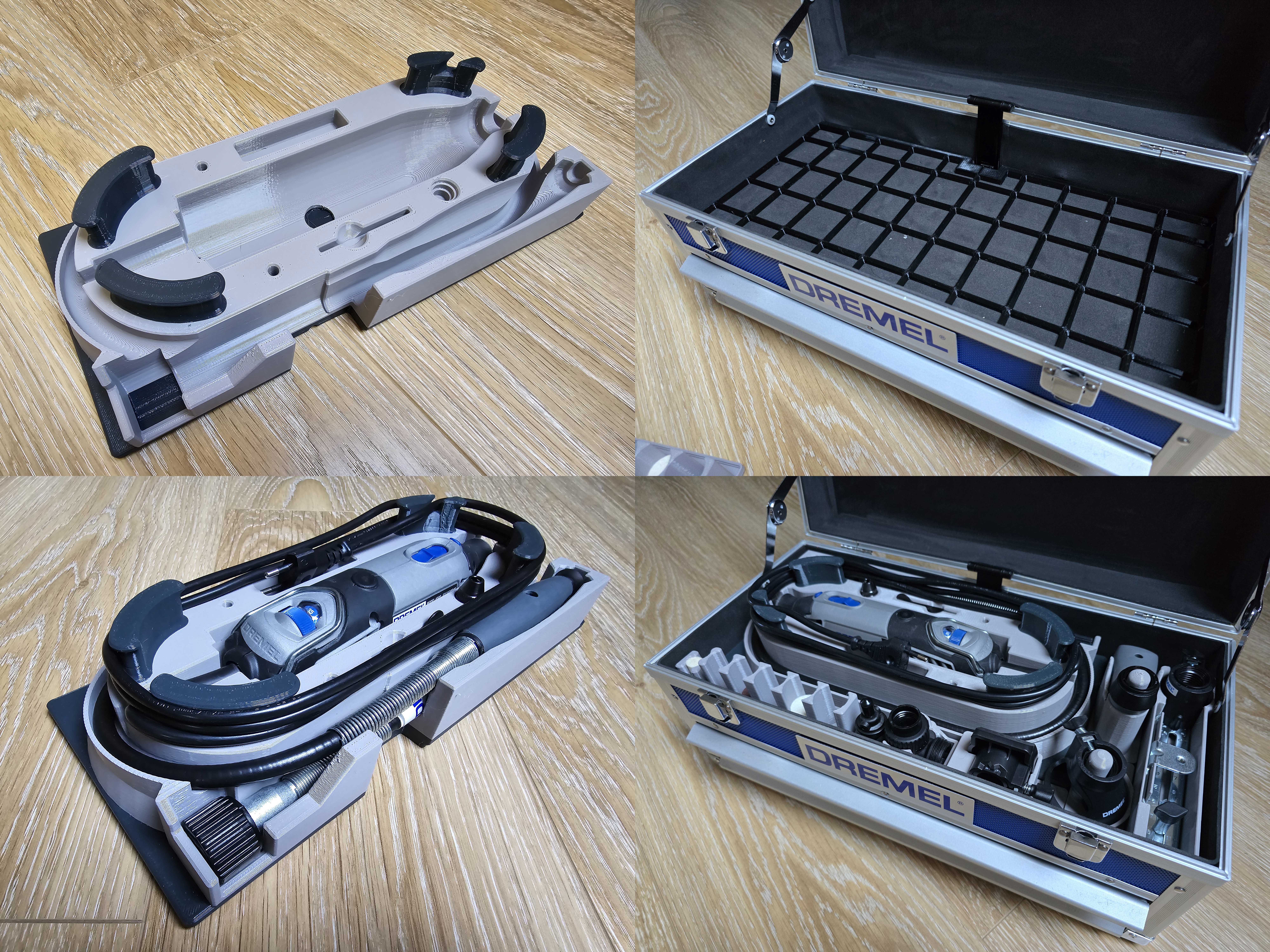 Dremel 4000/4250 & Dremel 225 Holder - Gridfinity Système - Dremel Case Organizer