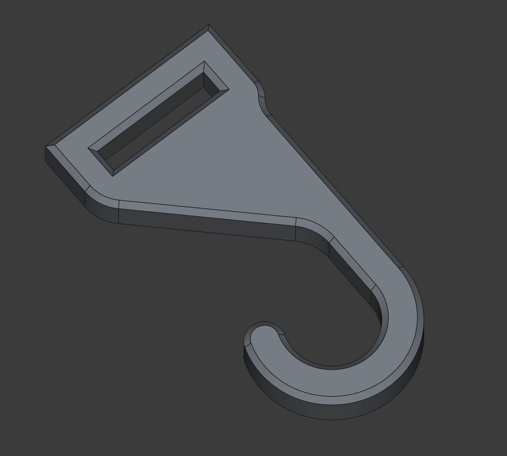 Hook for kayak wheels with 1" strap