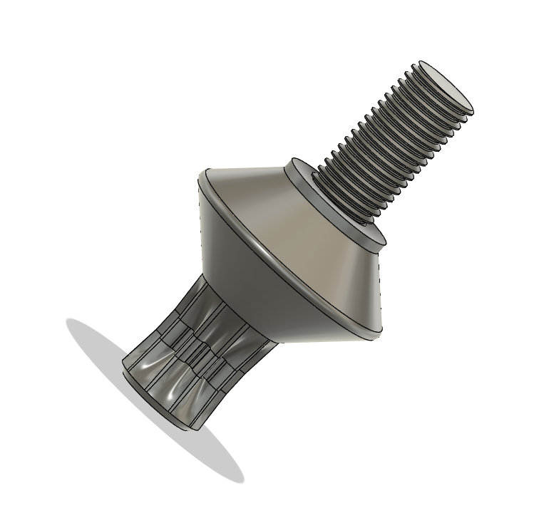 Threaded, solid drive-side spindle for the Pastamatic