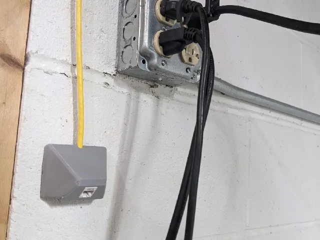 Ethernet Keystone Jack - Angled Wall Box