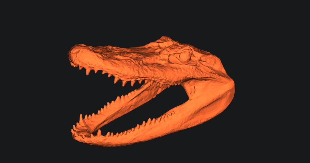 low poly Alligator Head desk ornament