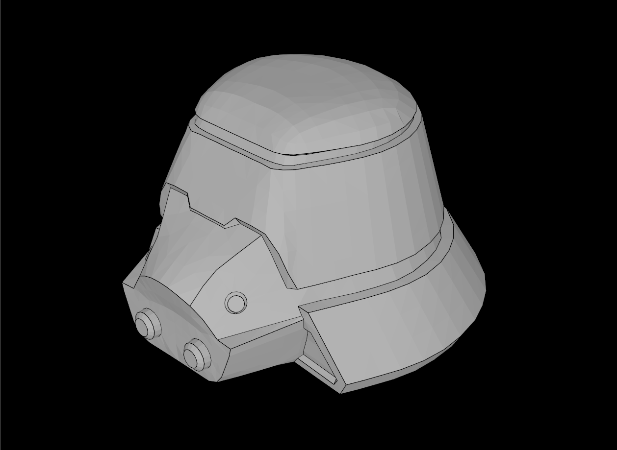 Lego Compatible (98117.dat) Minifig Headgear Helmet SW Sith Trooper